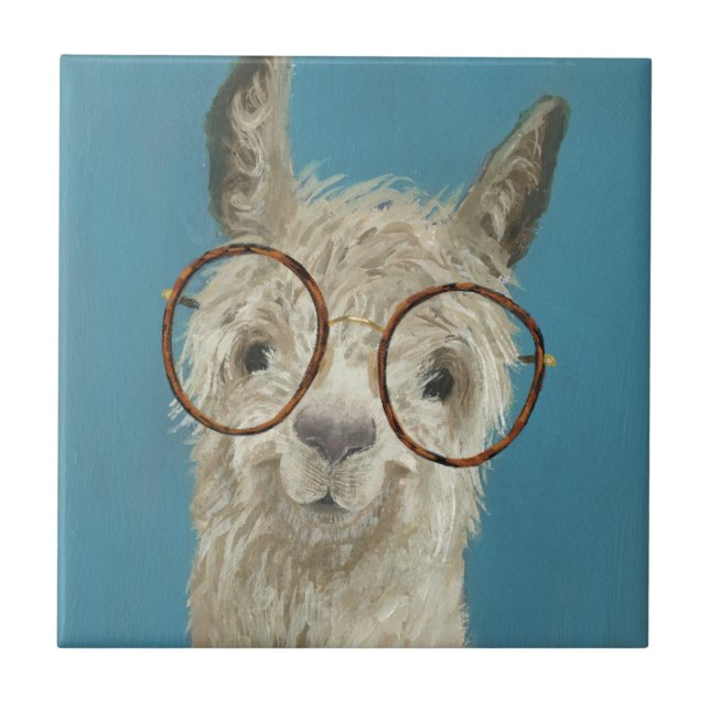 Llama Specs - Round Eyeglasses Tile (Front)