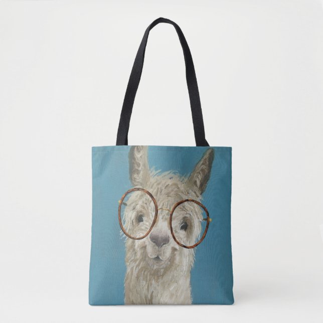 Llama Specs - Round Eyeglasses Tote Bag (Front)