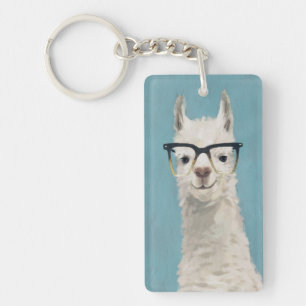 Llama Specs - Square Keychain