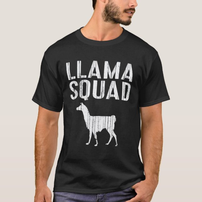 Llama Squad Animal Lover T-Shirt (Front)