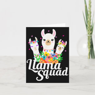 Llama Squad Funny Cute Llama Matching Card
