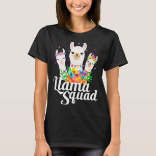 Llama Squad Funny Cute Llama Matching  T-Shirt
