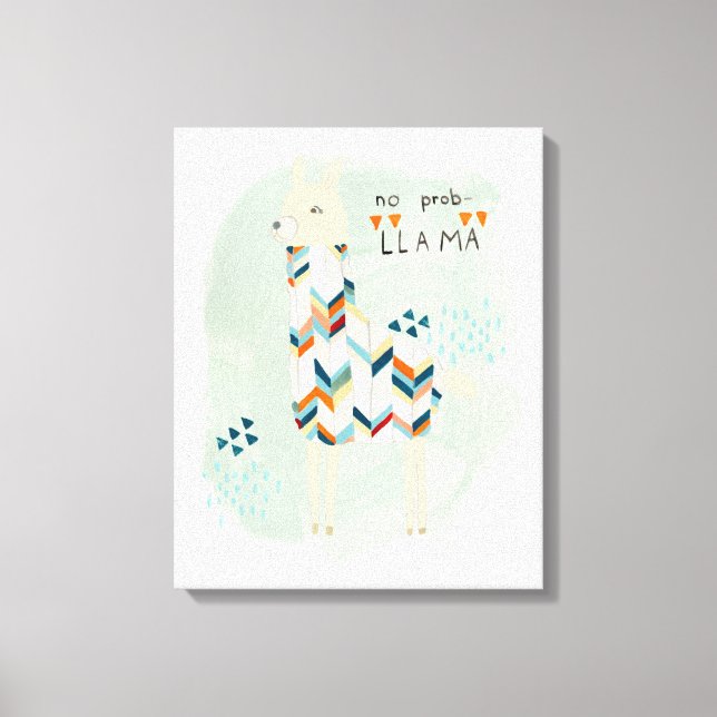 Llama Squad - No Prob-llama Canvas Print (Front)