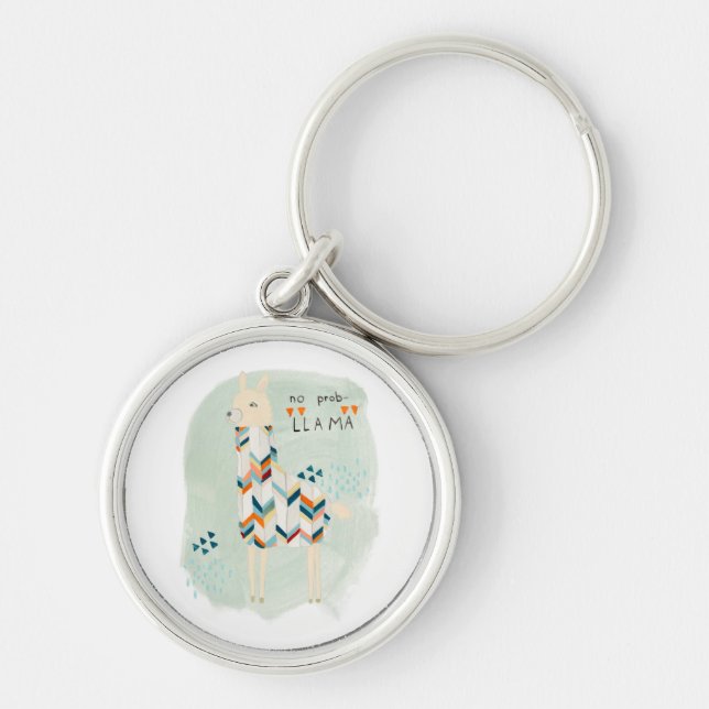 Llama Squad - No Prob-llama Keychain (Front)