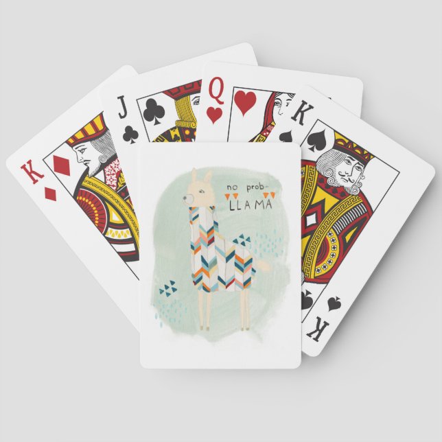 Llama Squad - No Prob-llama Playing Cards (Back)