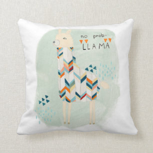 Llama Squad - No Prob-llama Throw Pillow