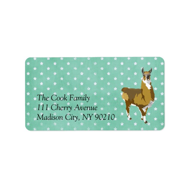 Llama Stars Label (Front)