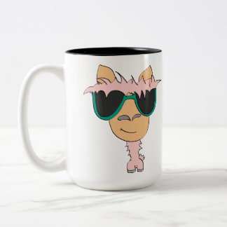 Llama Stay In Bed Two-Tone Coffee Mug
