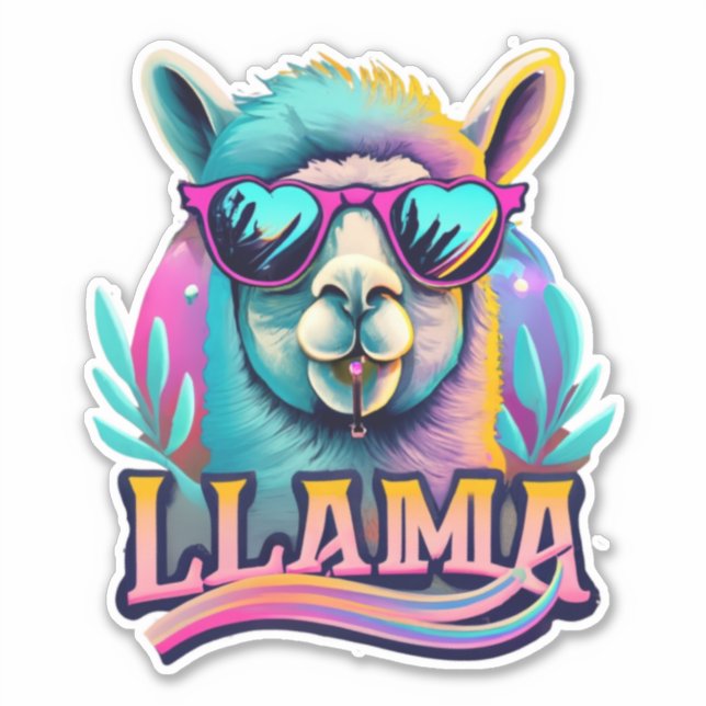 Llama Stickers Where Fun Meets Fashion (Front)