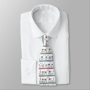 Llama Stripe Pattern Tie