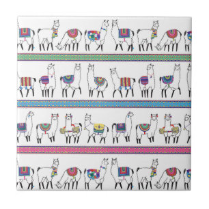 Llama Stripe Pattern Tile