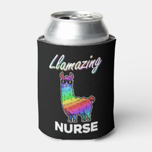 Llama T Shirt Llamazing Nurse Medical Rainbow Cool Can Cooler