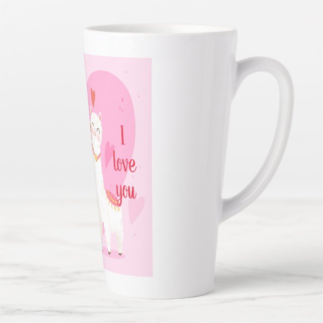 Llama Tell you  Latte Mug (Right)