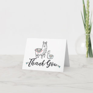 Llama Thank You Card