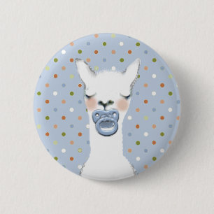Llama-themed Baby Shower 2 Inch Round Button