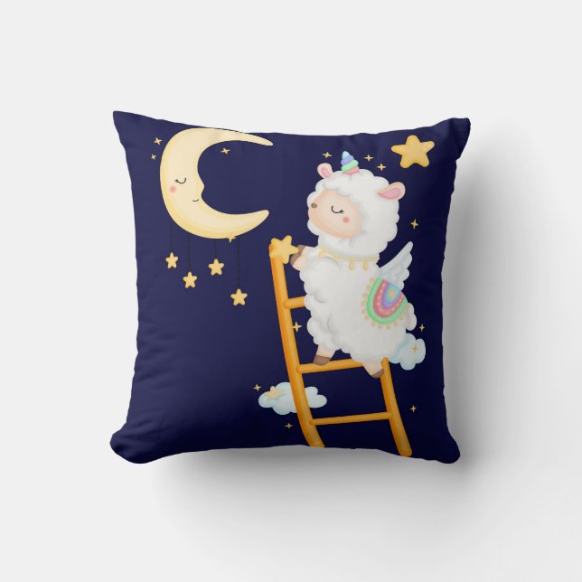 Llama  throw pillow (Front)