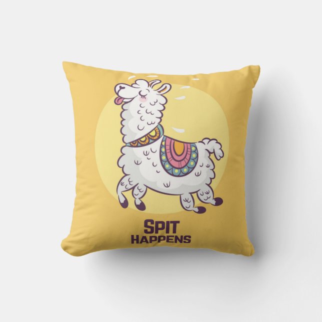 Llama  throw pillow (Front)