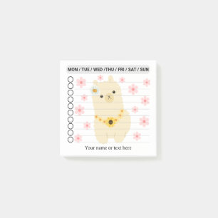 Llama To do list Post-it Notes