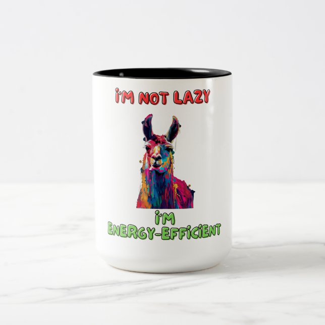Llama Two-Tone Coffee Mug (Center)