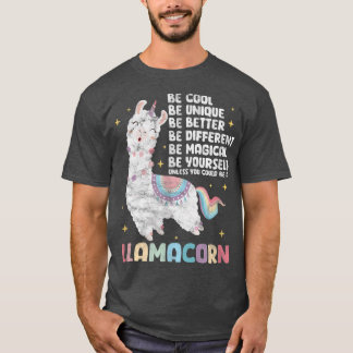 Llama Unicorn Be A Llamacorn Distressed  T-Shirt