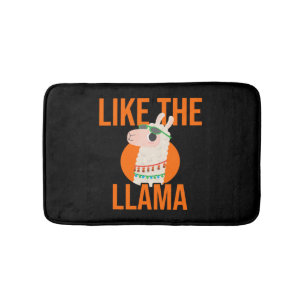 Llama Unicorn Lama animal trends saying gift Bath Mat