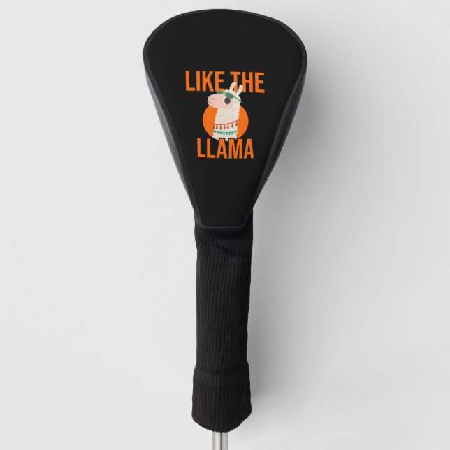 Llama Unicorn Lama animal trends saying gift Golf Head Cover (Front)