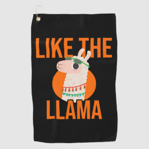 Llama Unicorn Lama animal trends saying gift Golf Towel
