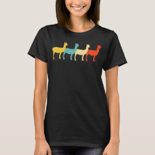 Llama Vintage Retro Alpaca Animal Camelid Lover 60 T-Shirt