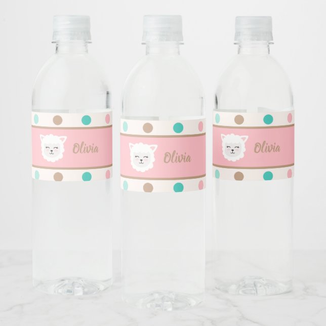 Llama Water Label (Bottles)