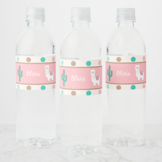 Llama Water Label