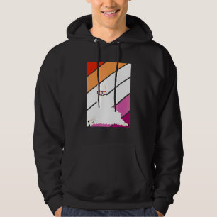 Llama With Pride Lesbian Flag Lgbtq Proud Ally Pri Hoodie