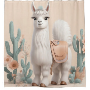 Llama with Saddle in the Desert