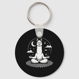 Llama Yoga Lamaste Namaste Meditation Keychain