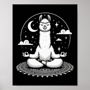 Llama Yoga Lamaste Namaste Meditation Poster