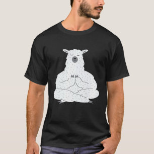Llama Yoga Meditation Pose Alpaca Farm Barn Animal T-Shirt