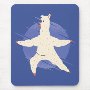 Llama Yoga Mouse Pad