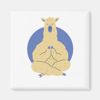 Llama Yoga Pose Magnet