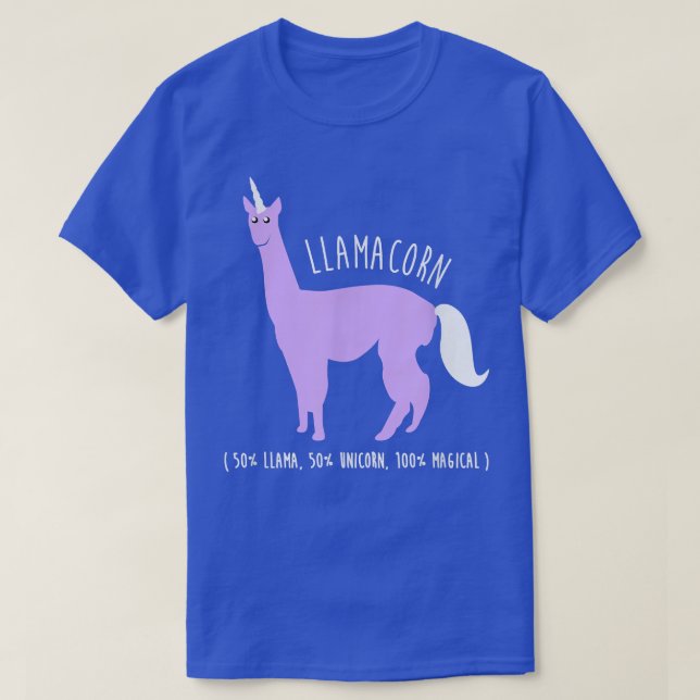 Llamacorn , Funny Cute 50 Llama 50 Unicorn Gift  T-Shirt (Design Front)