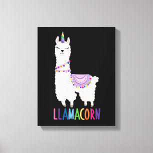 Llamacorn - Funny Unicorn Llama Canvas Print