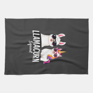 Llamacorn Squad Funny Unicorn Llama Squad Christma Kitchen Towel