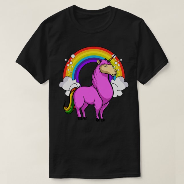Llamacorn Unicorn Llama T-Shirt (Design Front)