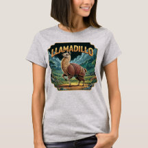 Llamadillo Illustration – Llama Armadillo Funny