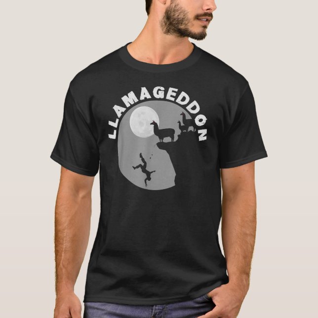 Llamageddon Funny Llama Llama Alpaca Classic T-Shi T-Shirt (Front)