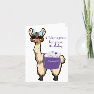 Llamagram Birthday Card