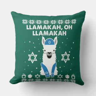 Llamakah, Oh Llamakah Hanukkah Gifts Throw Pillow