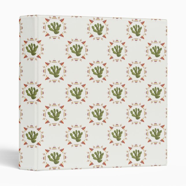 Llamarama Collection | Cactus Circle Binder (Front/Spine)