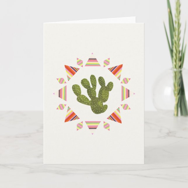Llamarama Collection | Cactus Circle Card (Front)