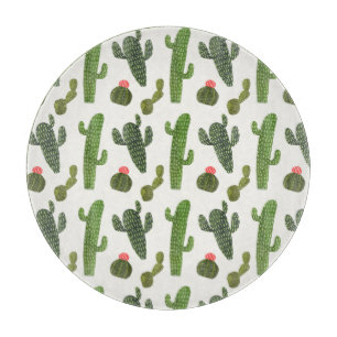 Llamarama Collection Cute Cactus Cutting Board