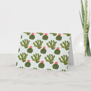 Llamarama Collection   Cute Cactus Pattern Card