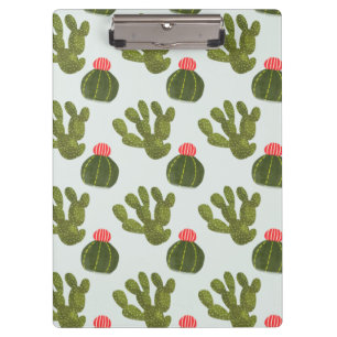 Llamarama Collection Cute Cactus Pattern Clipboard